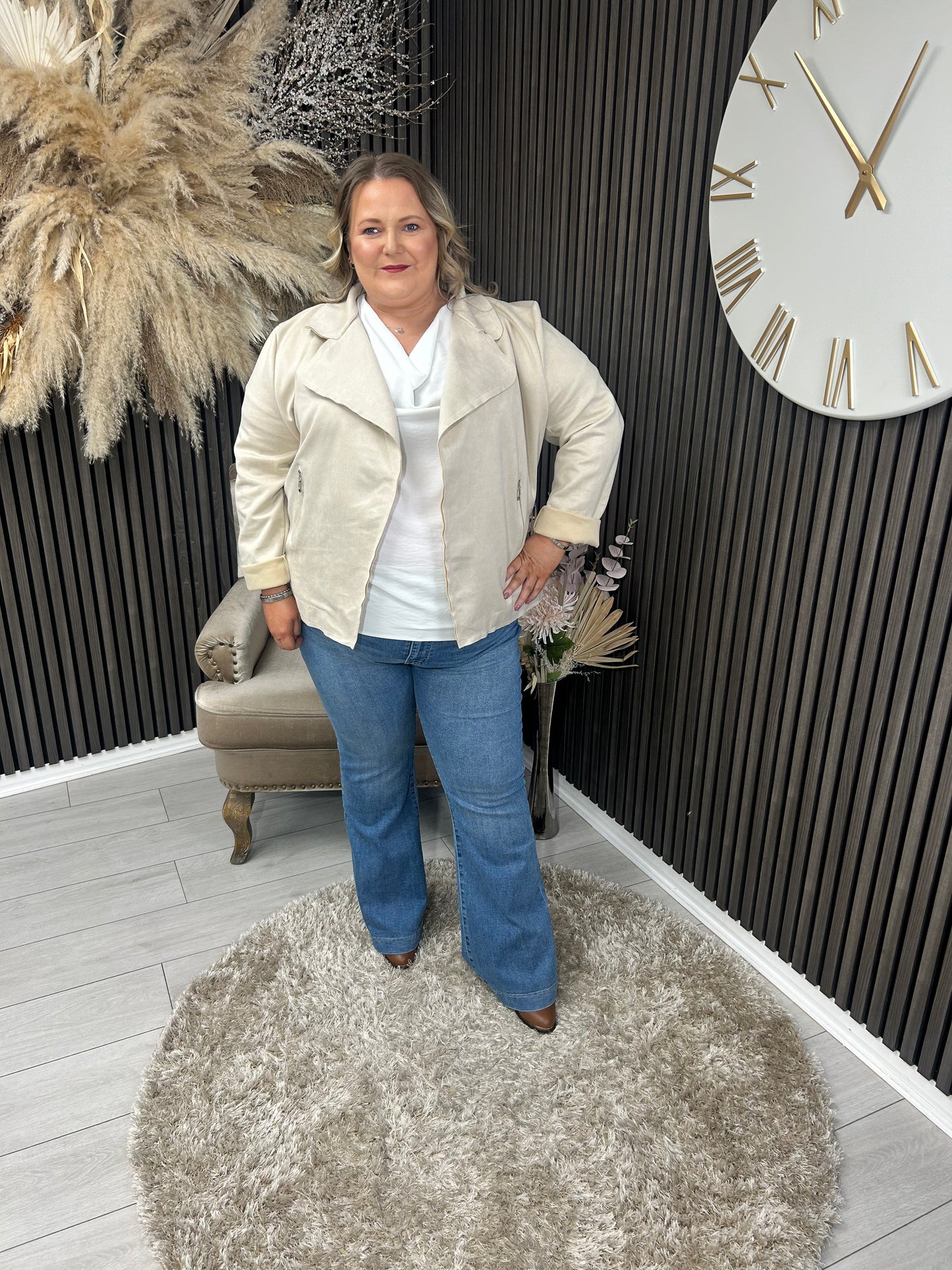 PENNY BIKER JACKET - BEIGE