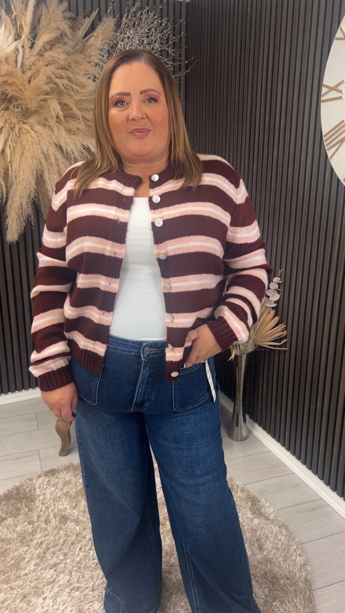 KATYA CARDIGAN - BURGUNDY