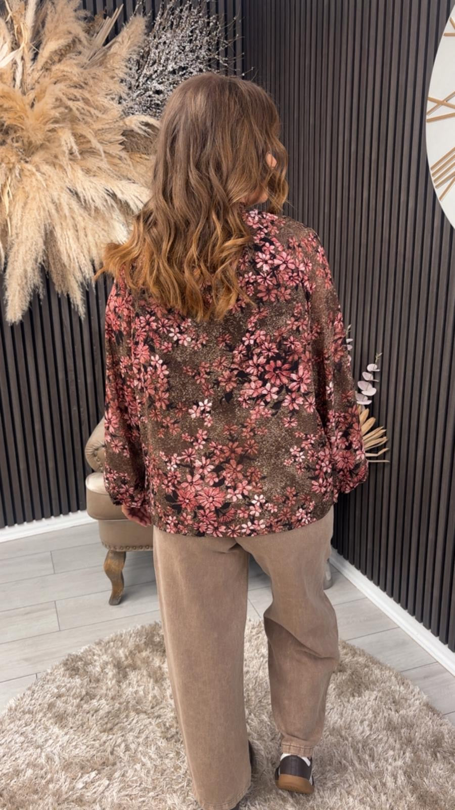 SOPHIE BLOUSE - BROWN FLORAL