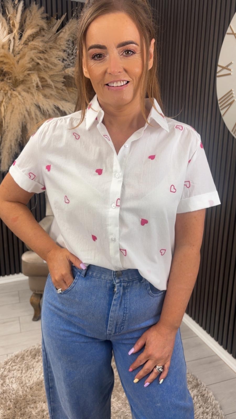 PERRIE SHIRT - PINK HEART