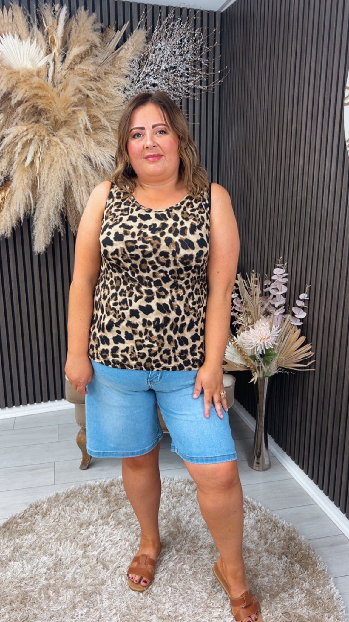 SAMMIE LEOPARD PRINT VEST