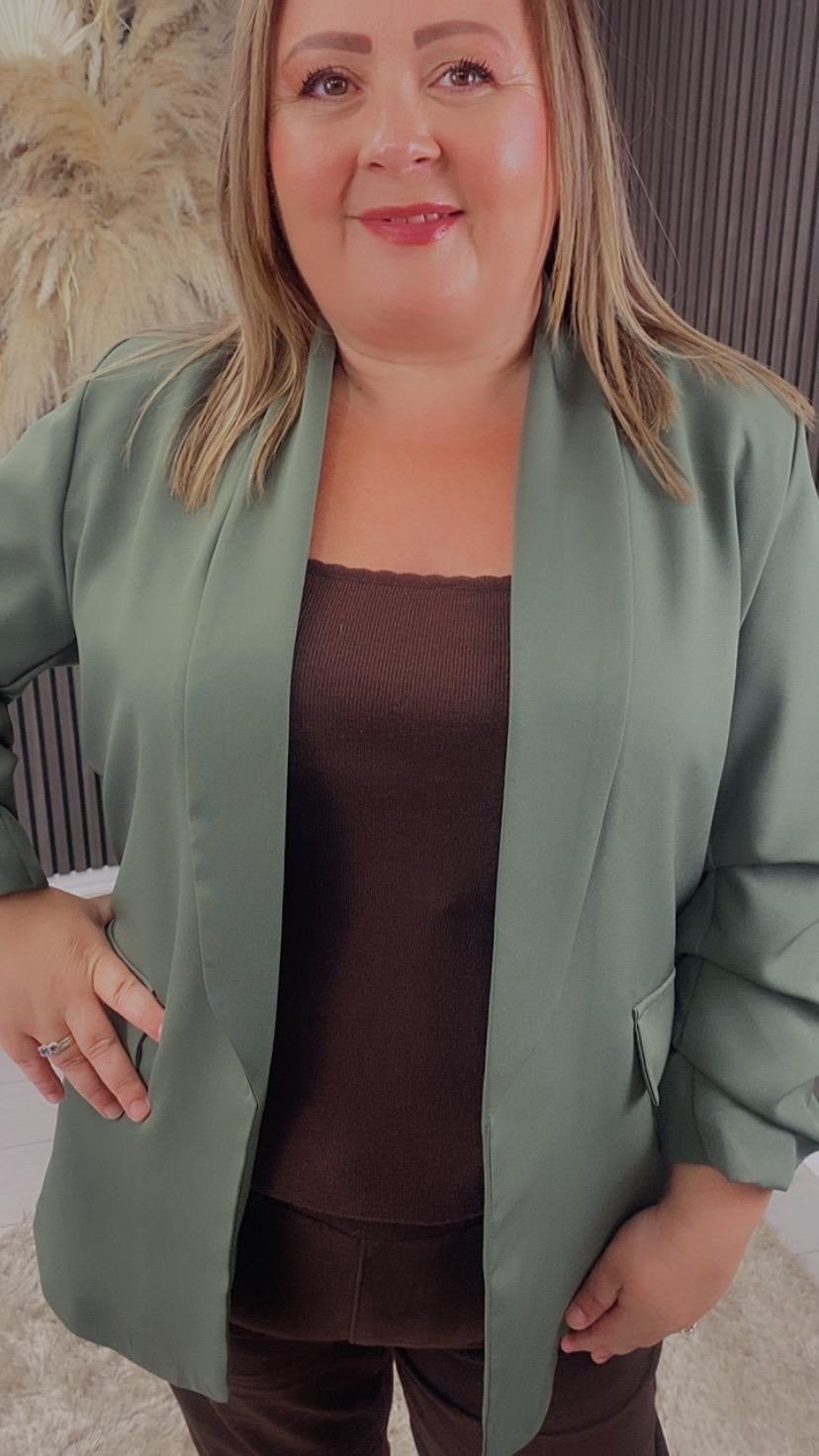 TANYA BLAZER - KHAKI
