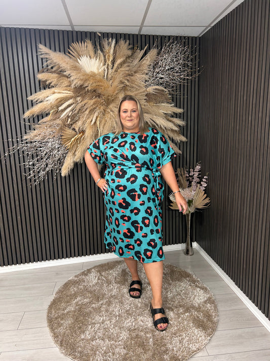 JESSA DRESS - BLUE ANIMAL