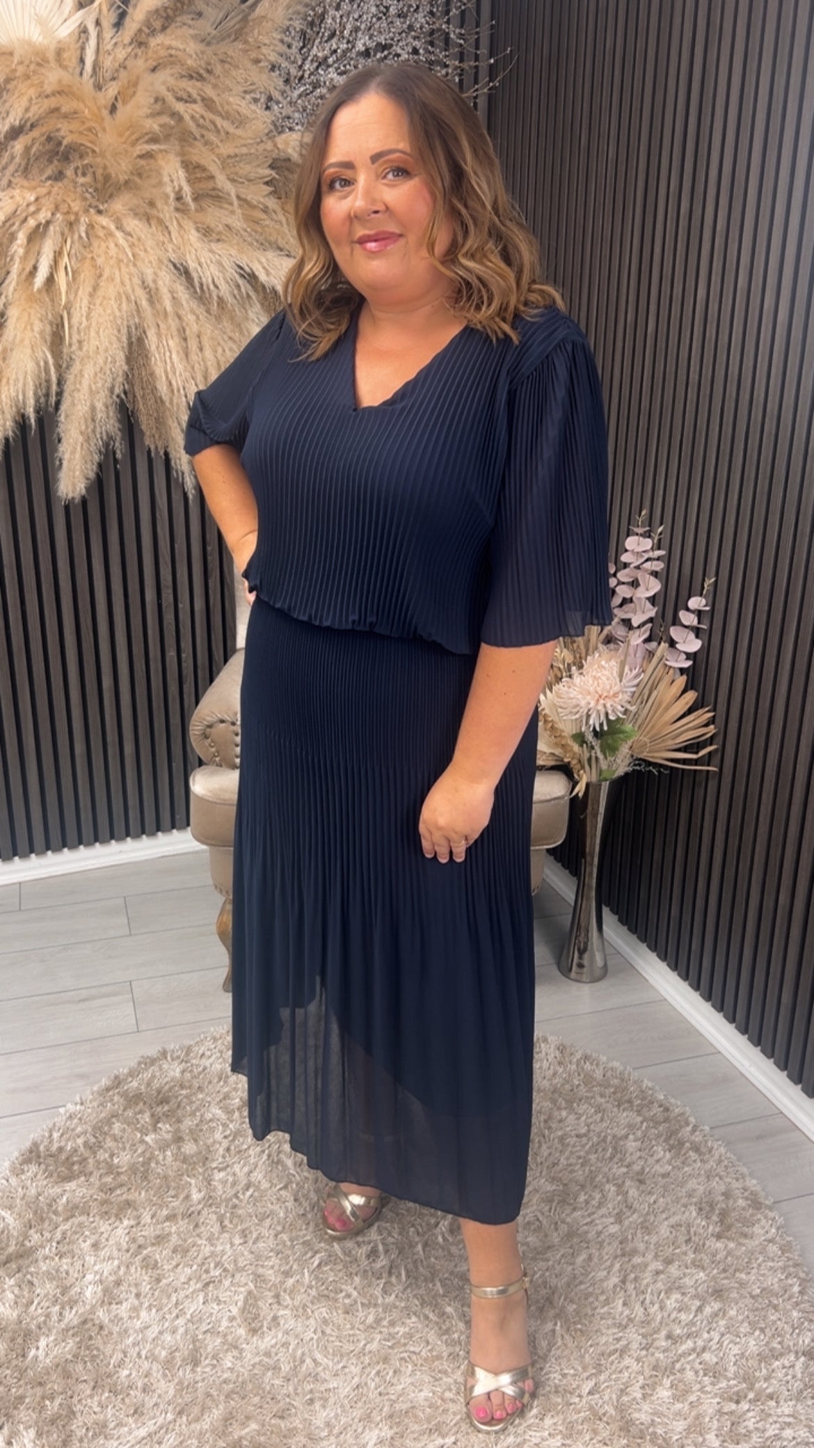 STACEY DRESS - NAVY