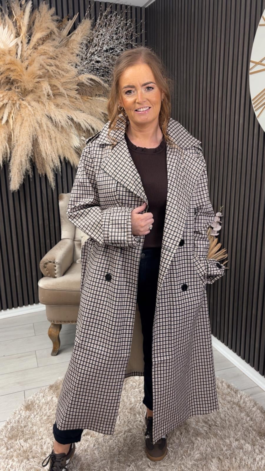 NIKITA TRENCH COAT - CHECKED