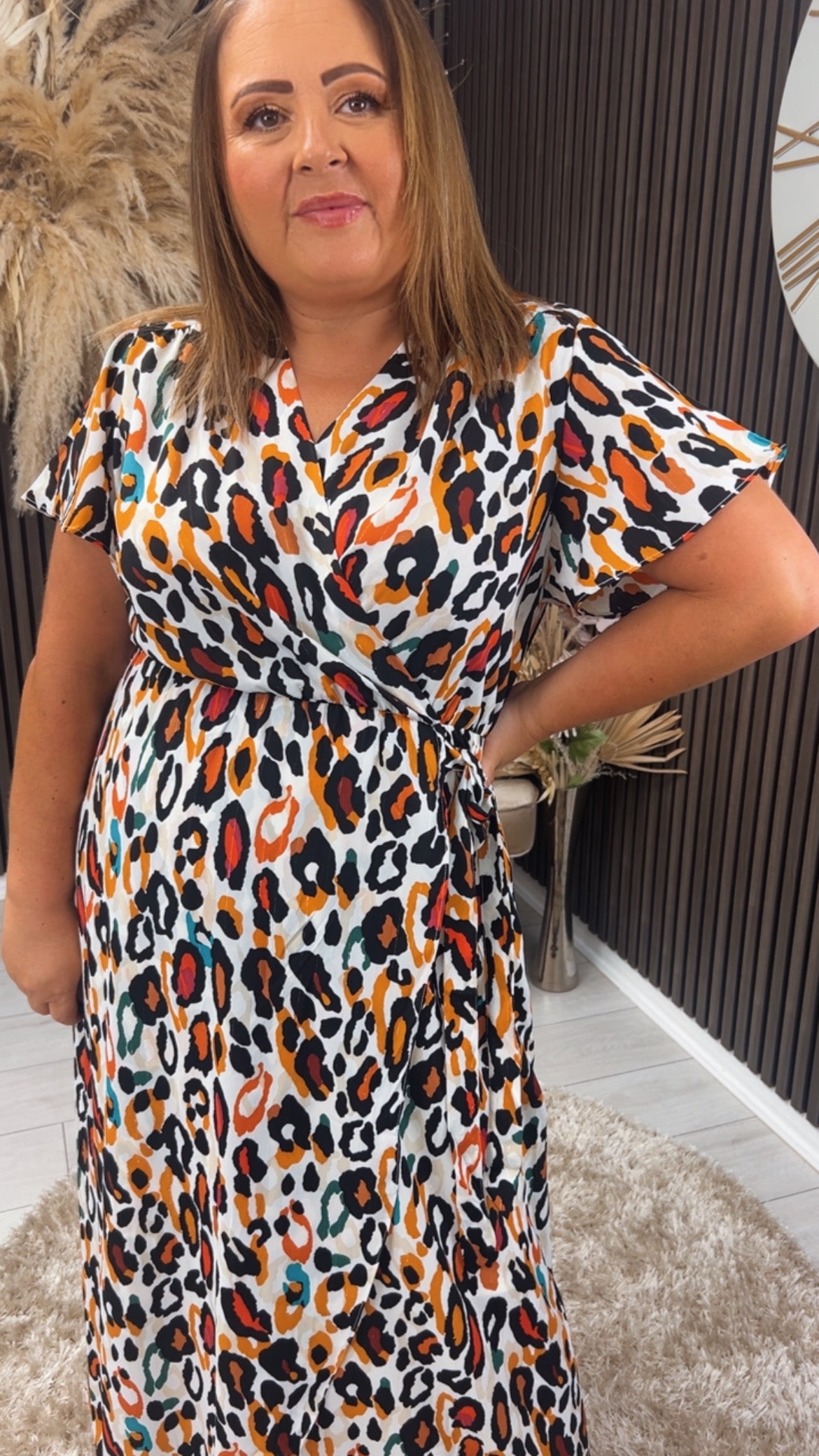 DYMPNA DRESS - WHITE ANIMAL