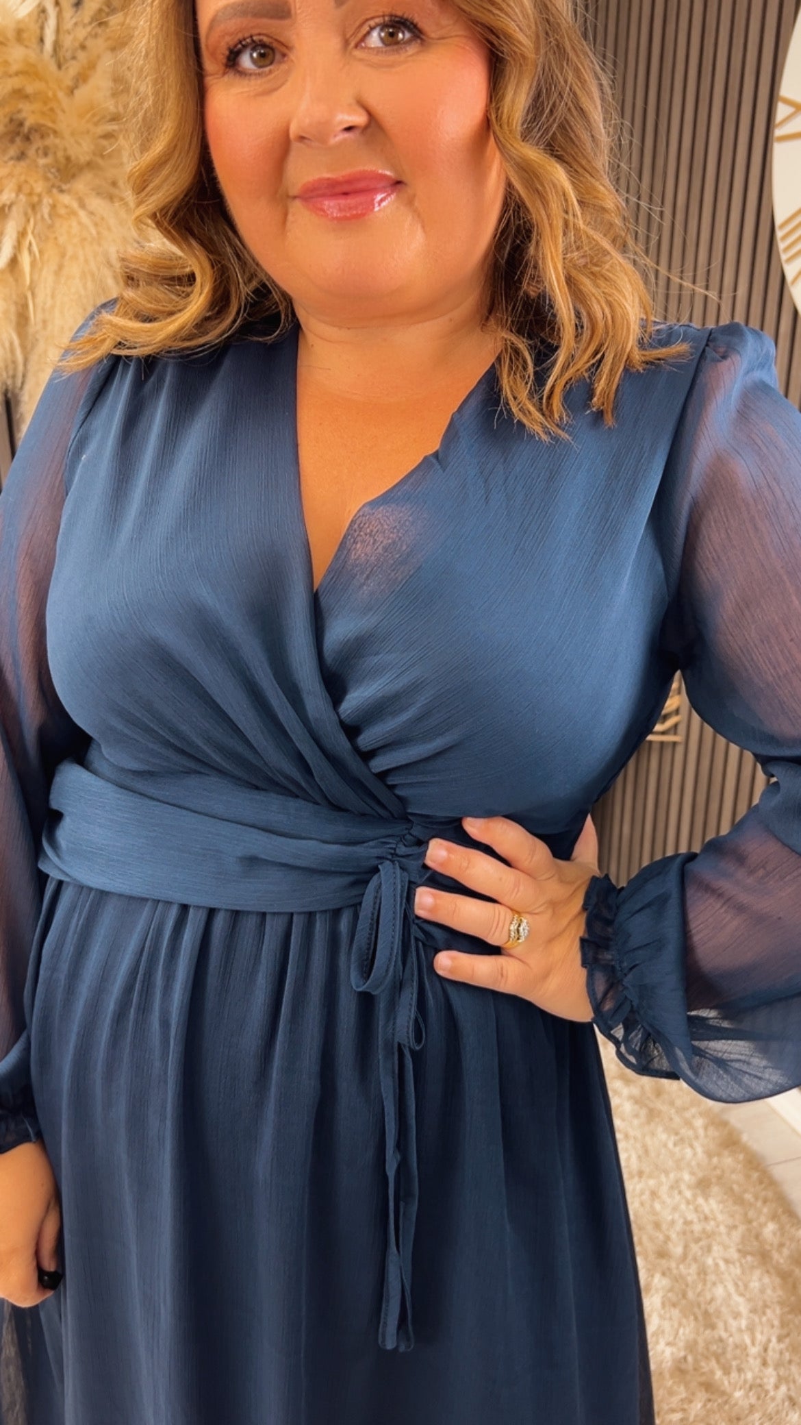 CIARA DRESS - NAVY