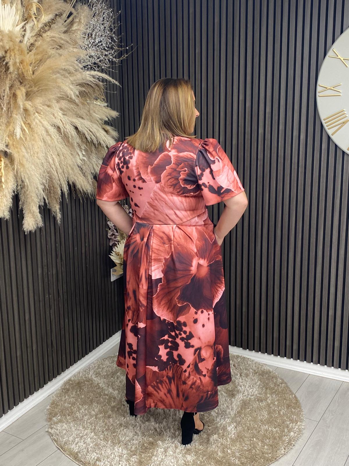 DORA DRESS - WINE FLORAL