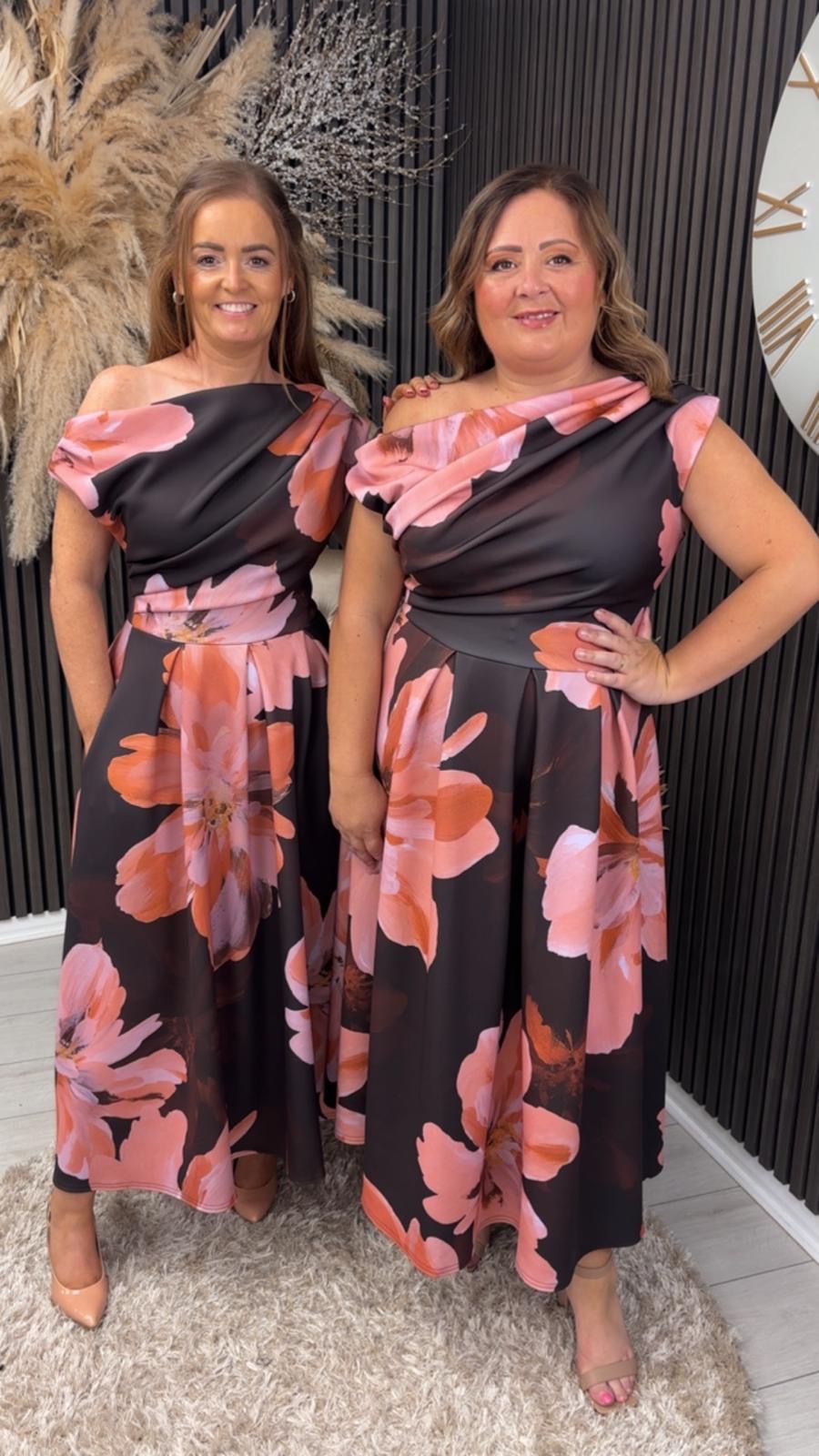 BETTY DRESS - BROWN FLORAL
