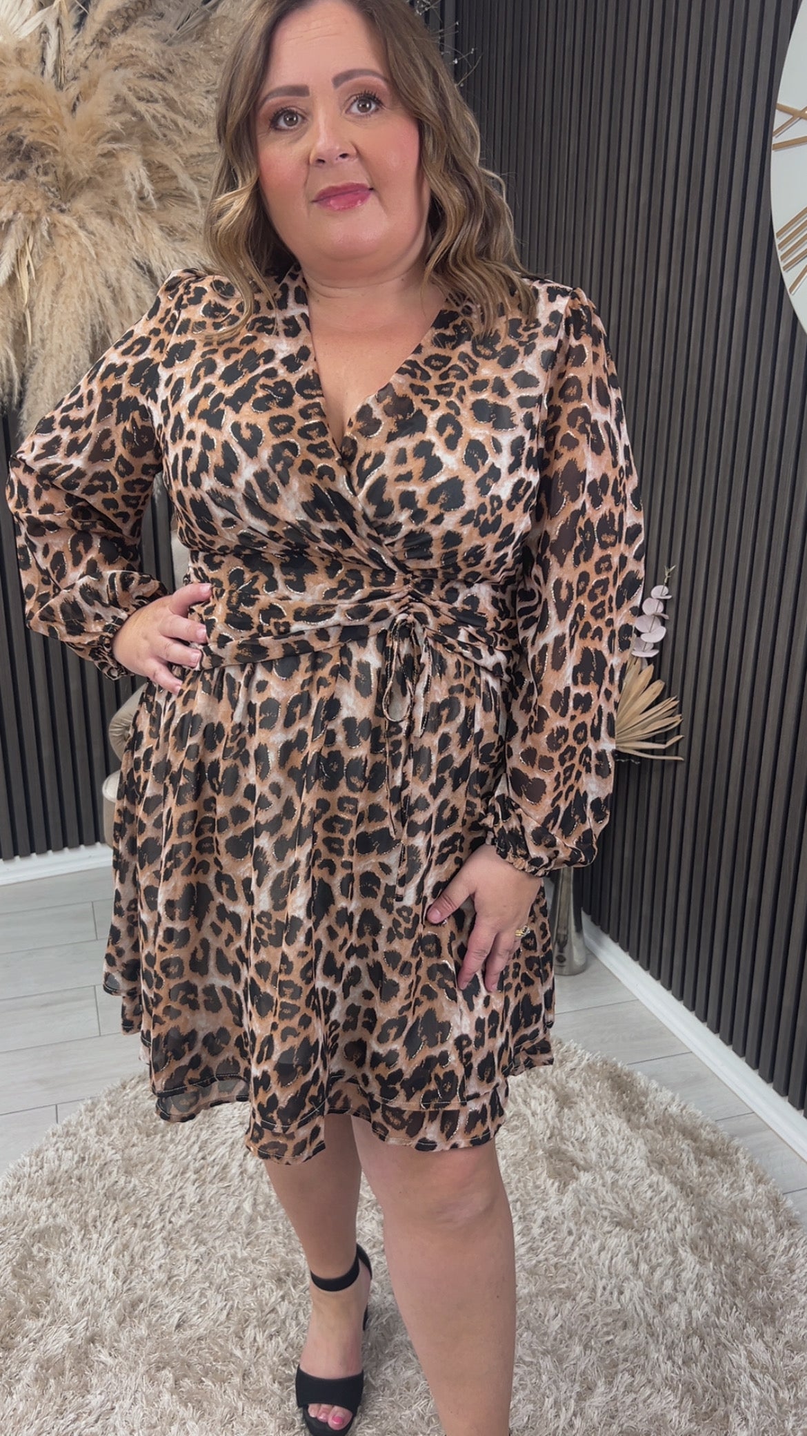 CASSIE DRESS - LEOPARD PRINT