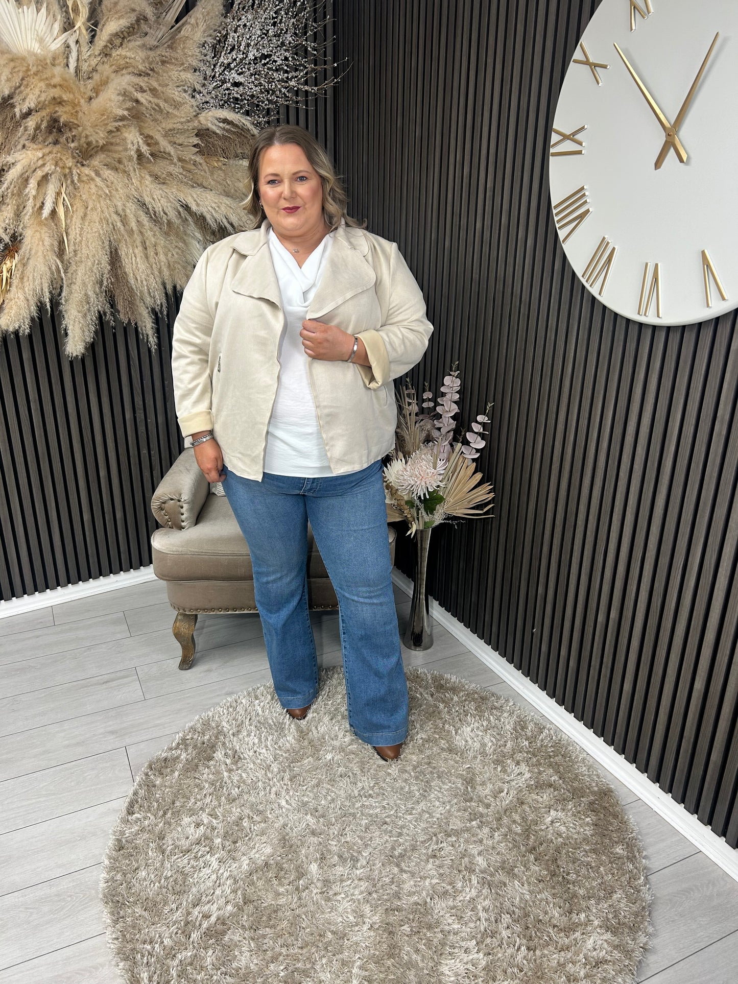 PENNY BIKER JACKET - BEIGE