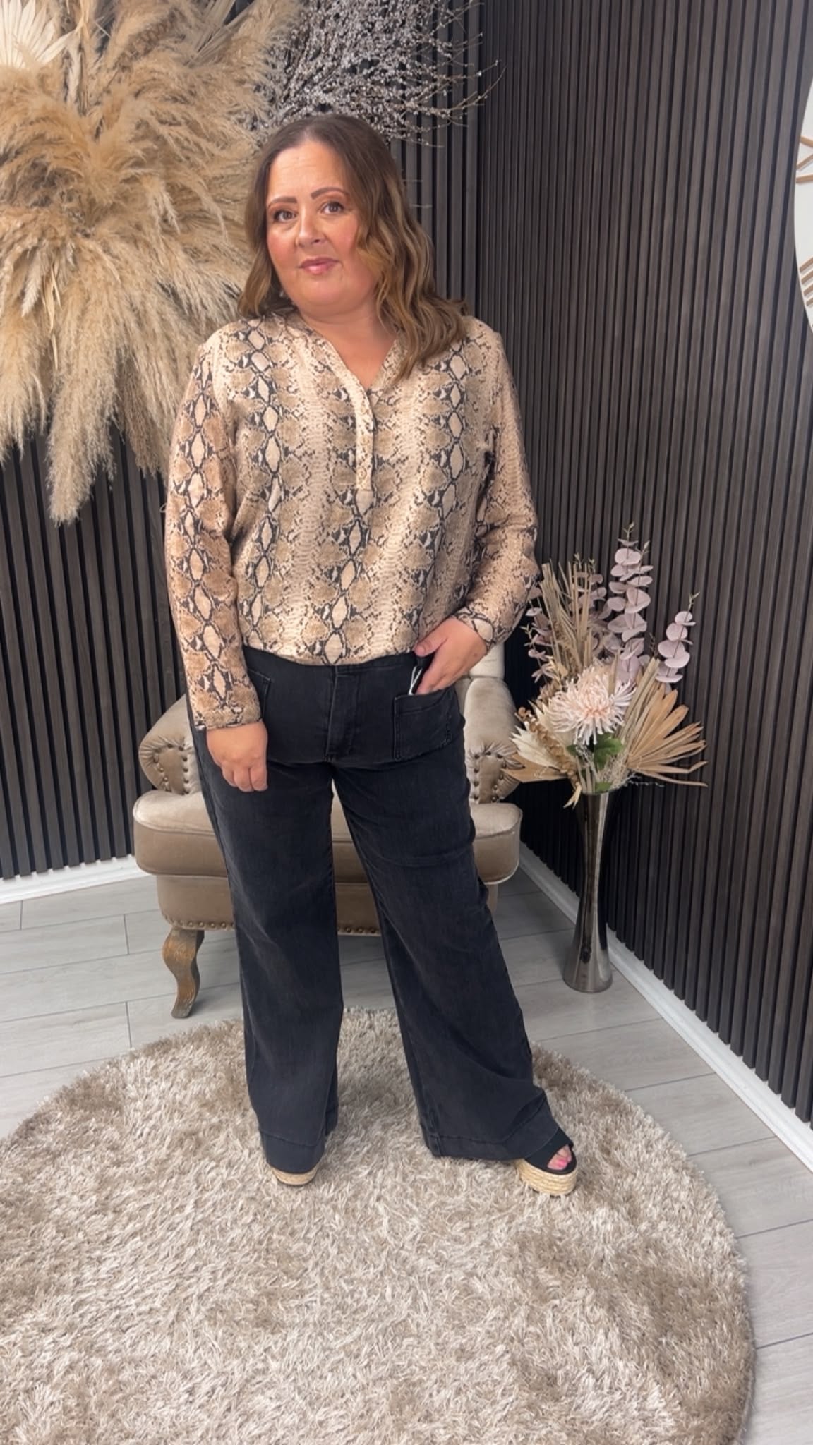 ANGELA TOP - SNAKE PRINT