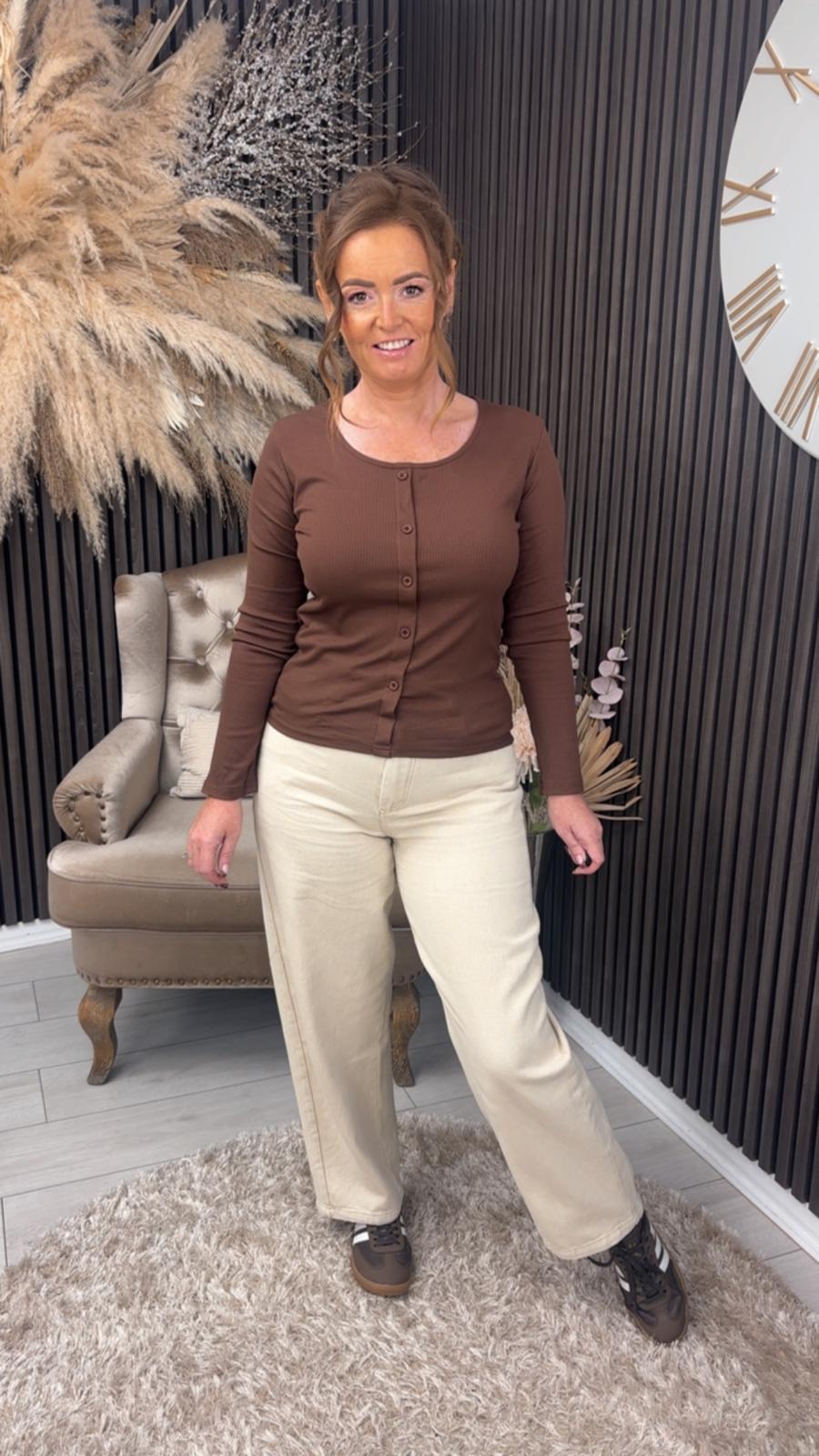 KLARA TOP - BROWN