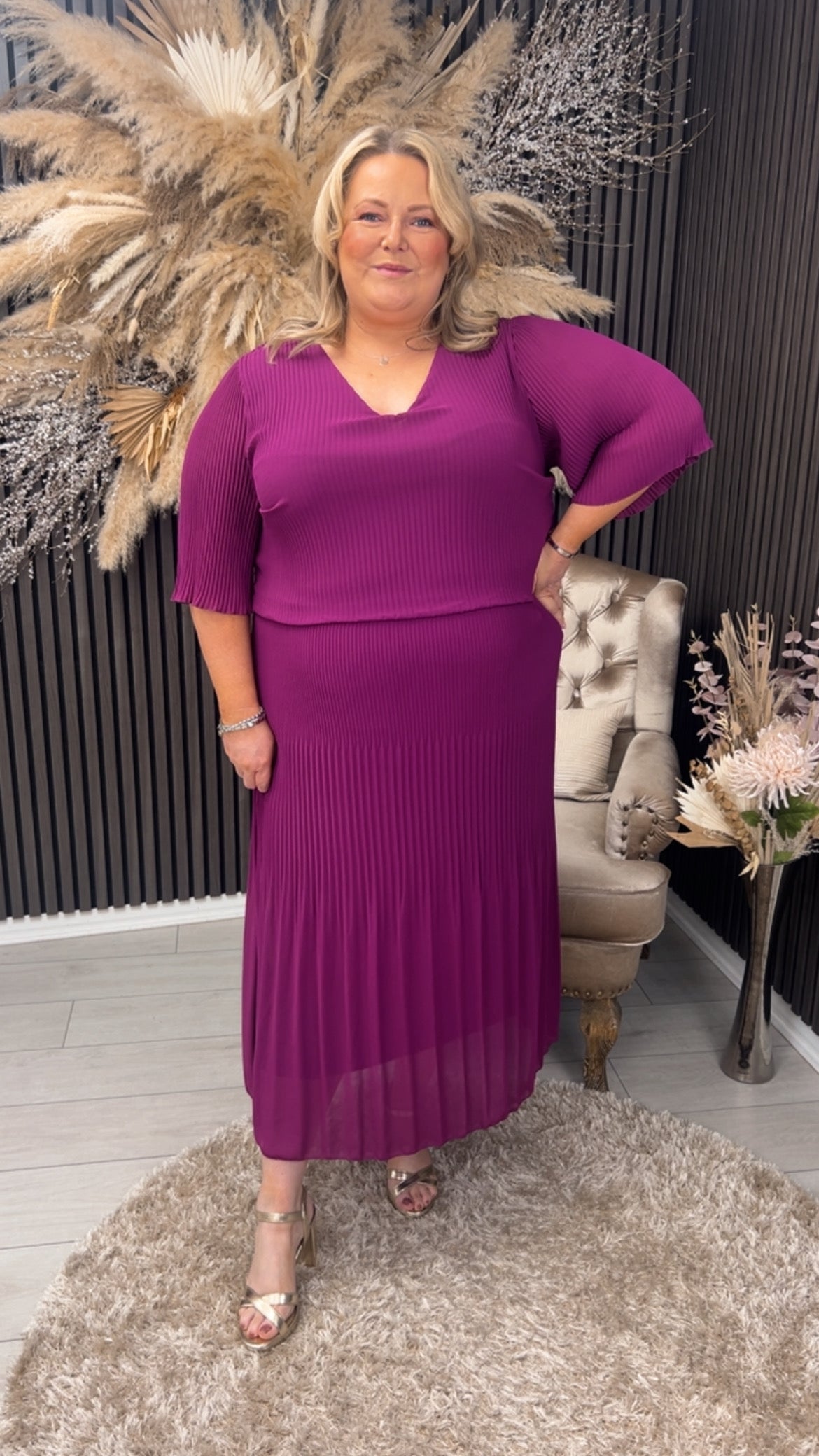 STACEY DRESS - PLUM
