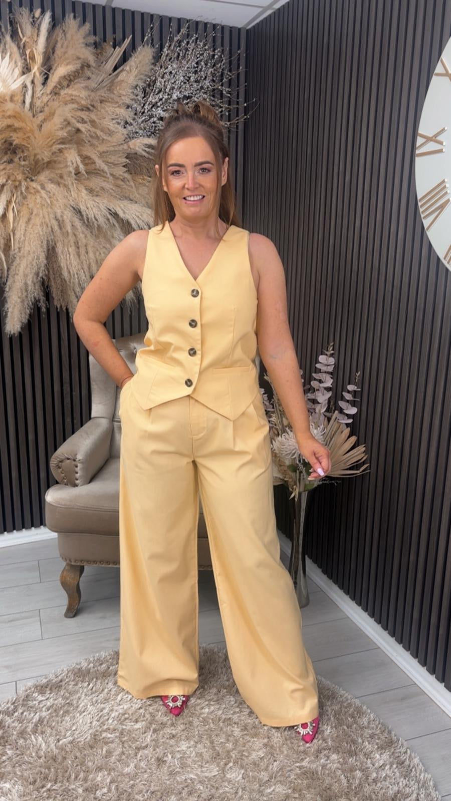 DEENA WAISTCOAT - YELLOW