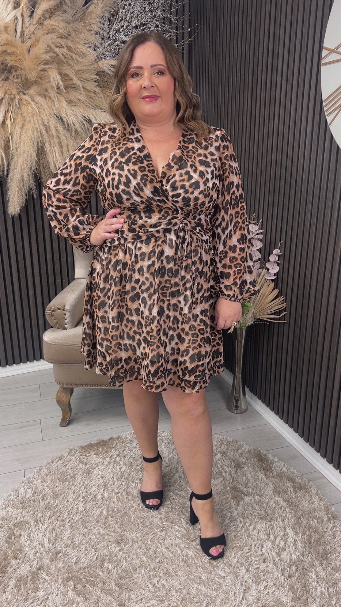 CASSIE DRESS - LEOPARD PRINT
