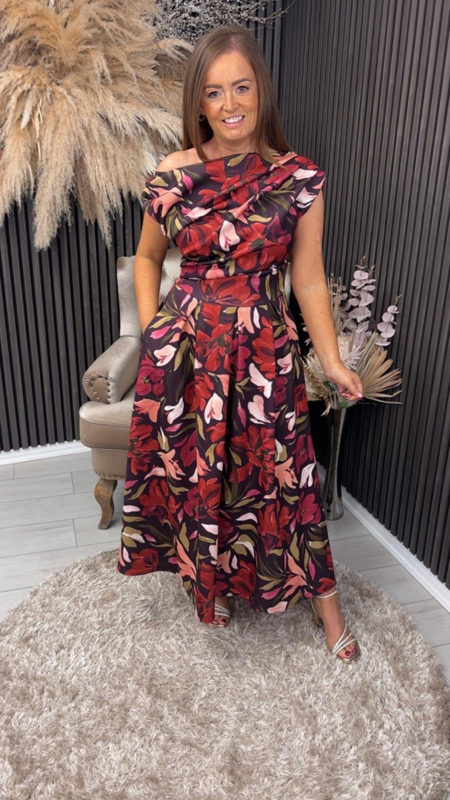 BETTY DRESS - CRANBERRY