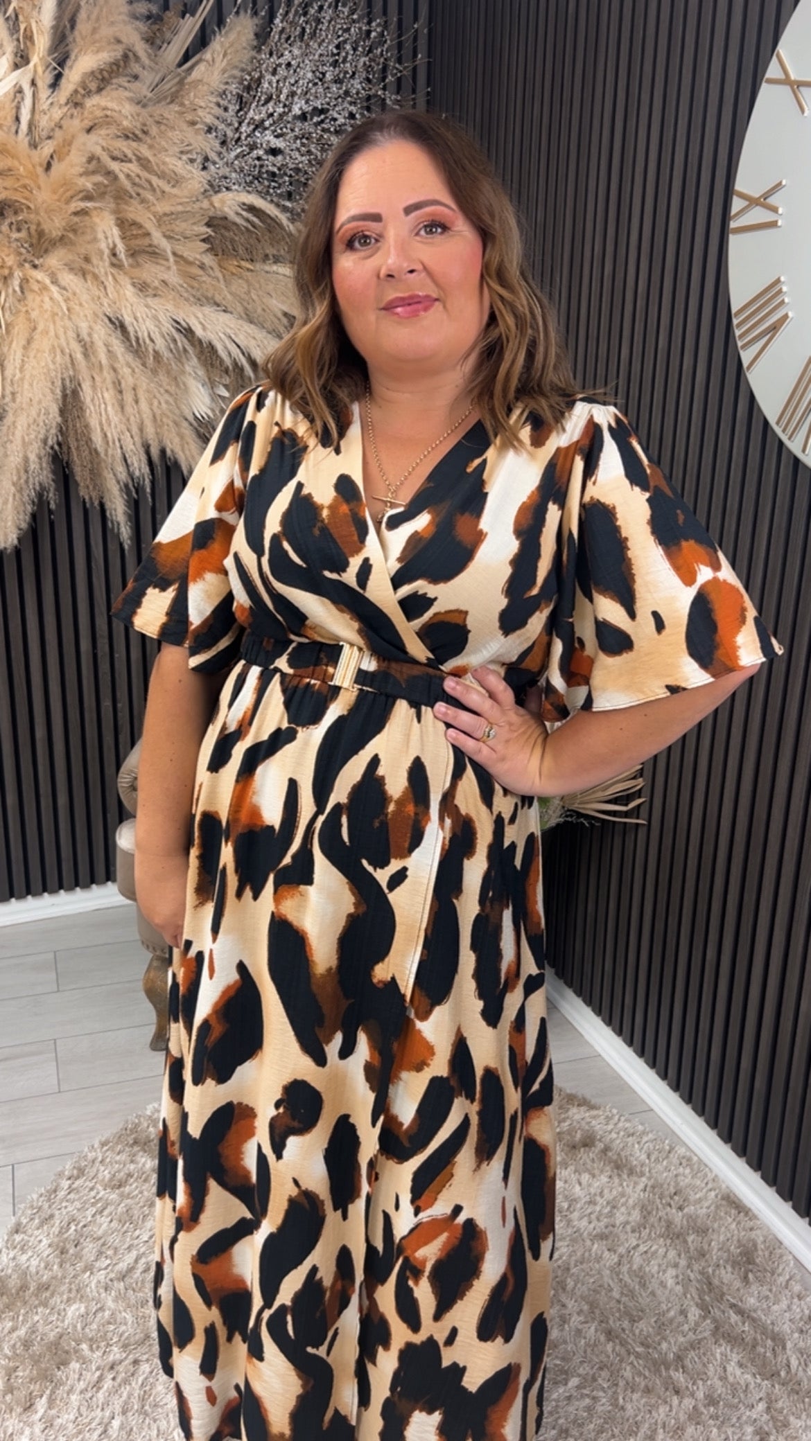 HARPER DRESS - BROWN
