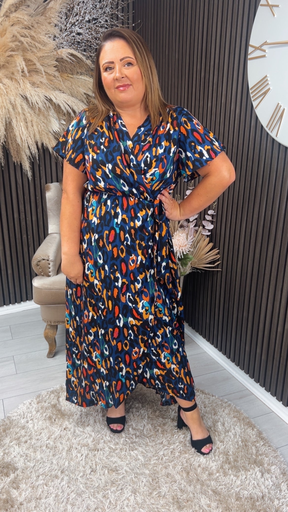 DYMPNA DRESS - BLUE ANIMAL
