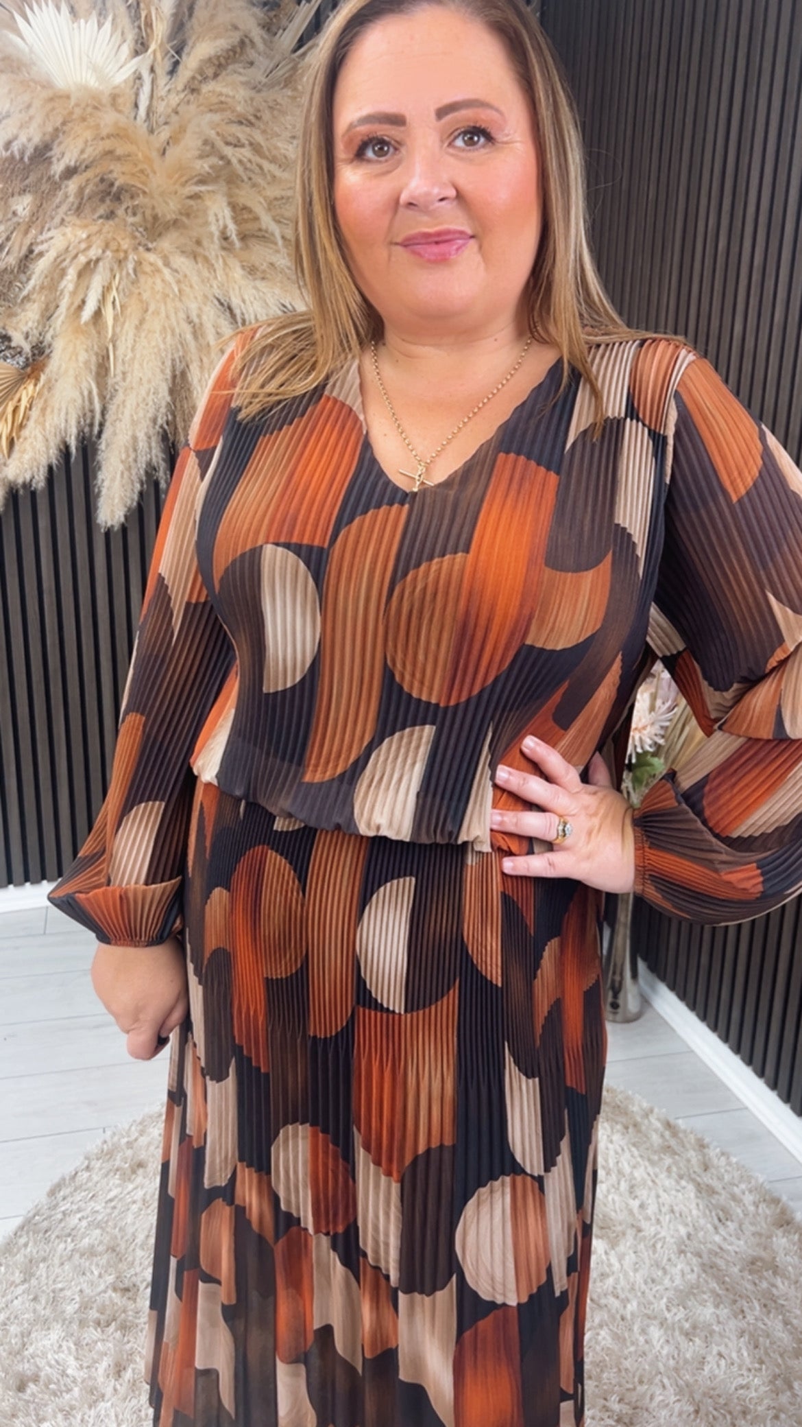 LOIS DRESS - BROWN