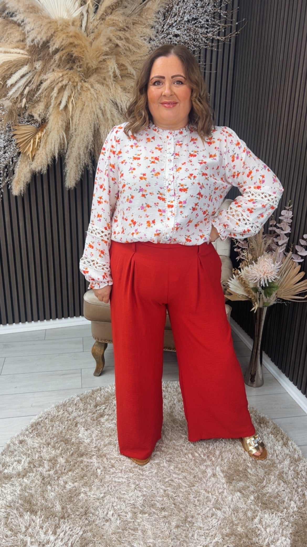 ALANA SHIRT - CREAM/FLORAL