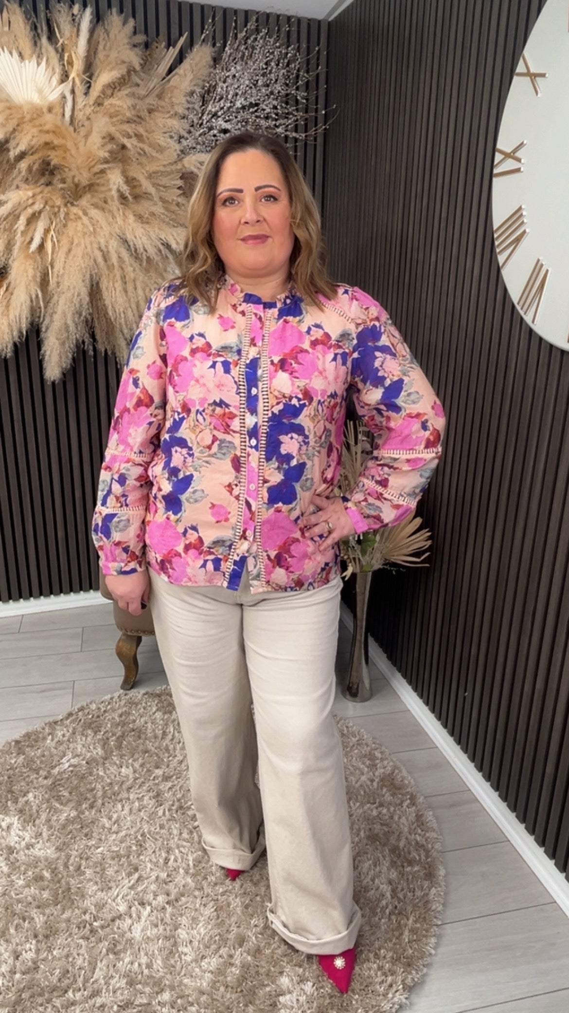 SHEILA TOP - ROSE FLORAL
