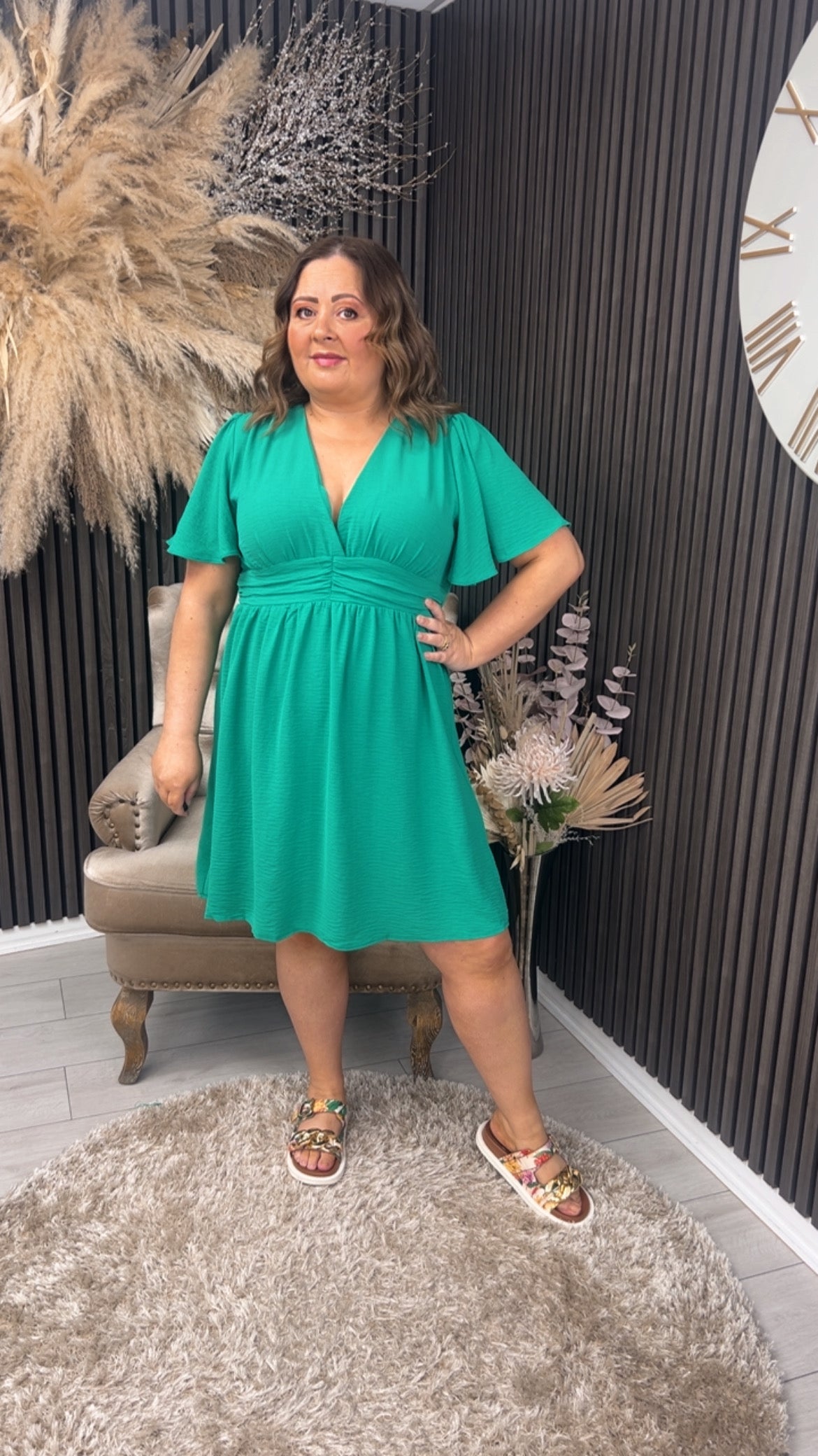 ELLA DRESS - GREEN