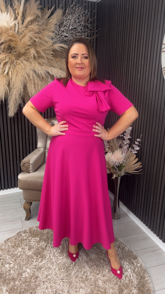 MINTA BOW DRESS - PINK