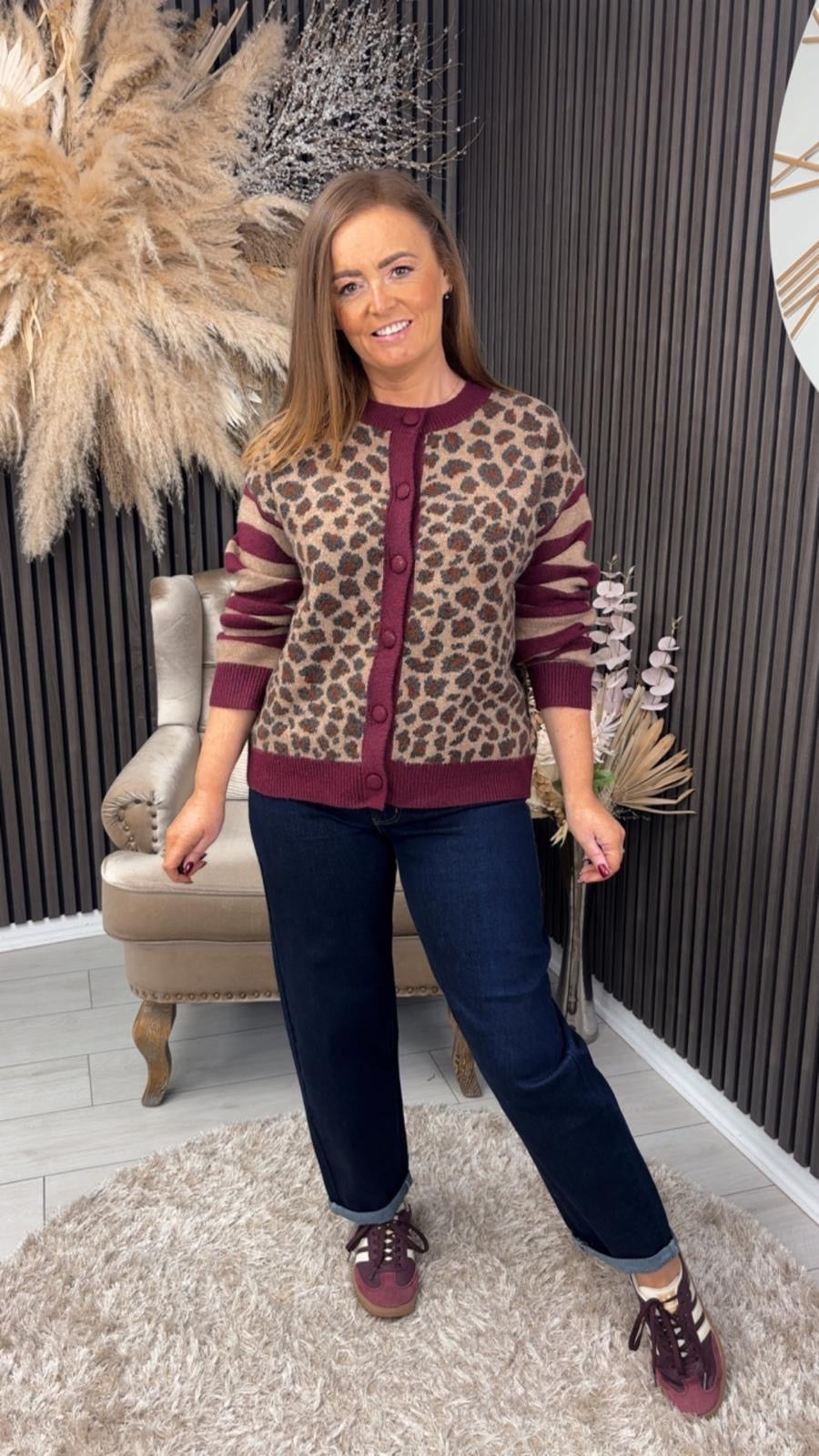 GIGI CARDIGAN - LEOPARD PRINT