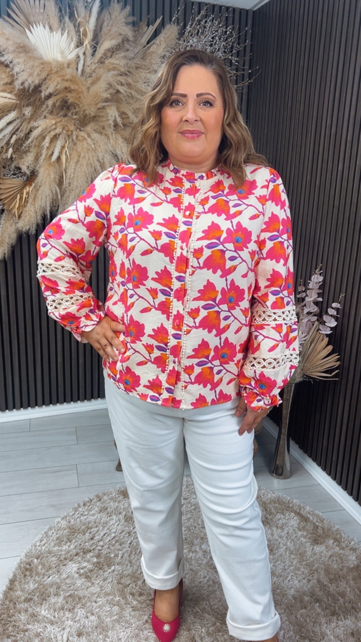 SAWYER ANNE SHIRT - PINK FLORAL