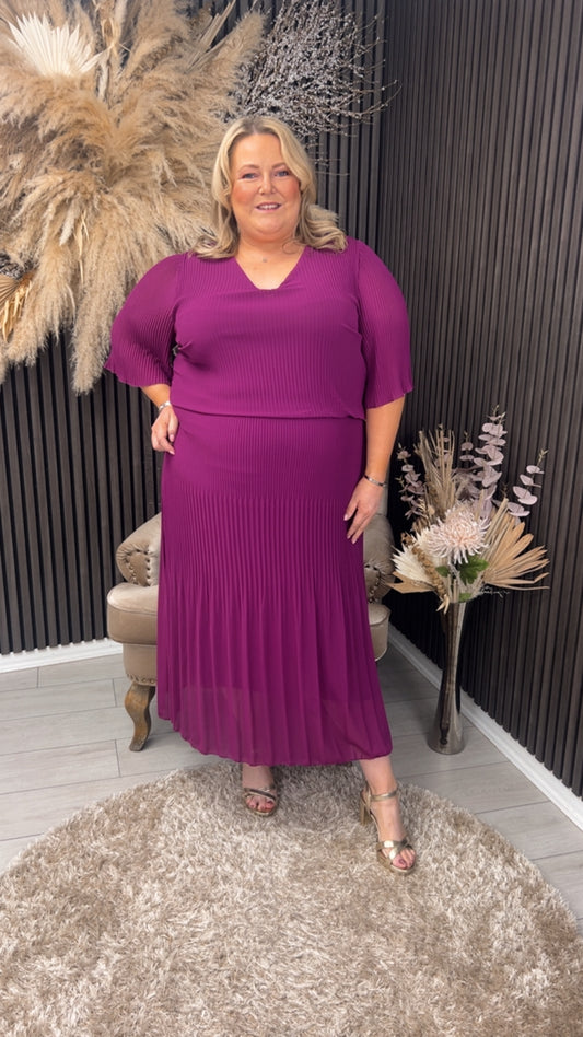 STACEY DRESS - PLUM