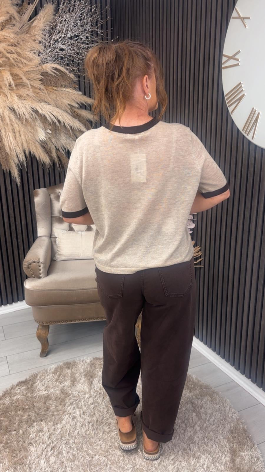 EDITH TOP - TAUPE
