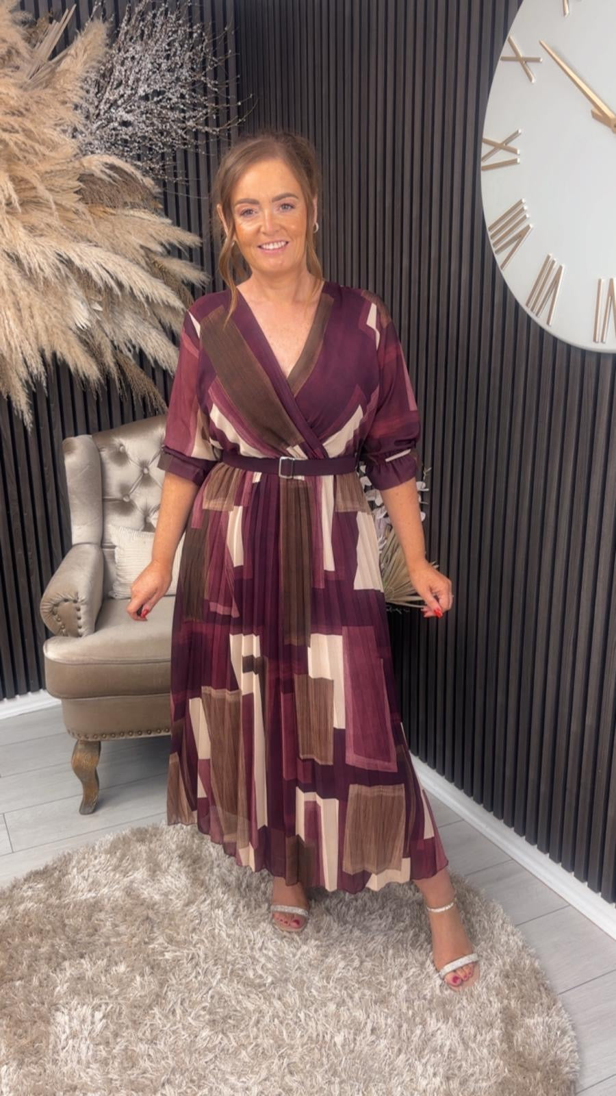 JORDYN DRESS - WINE
