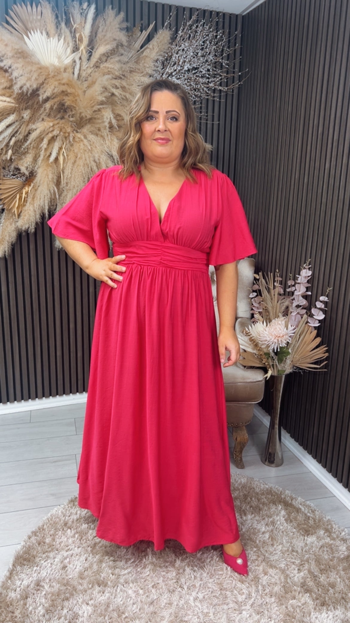 SARAH DRESS - FUCHSIA