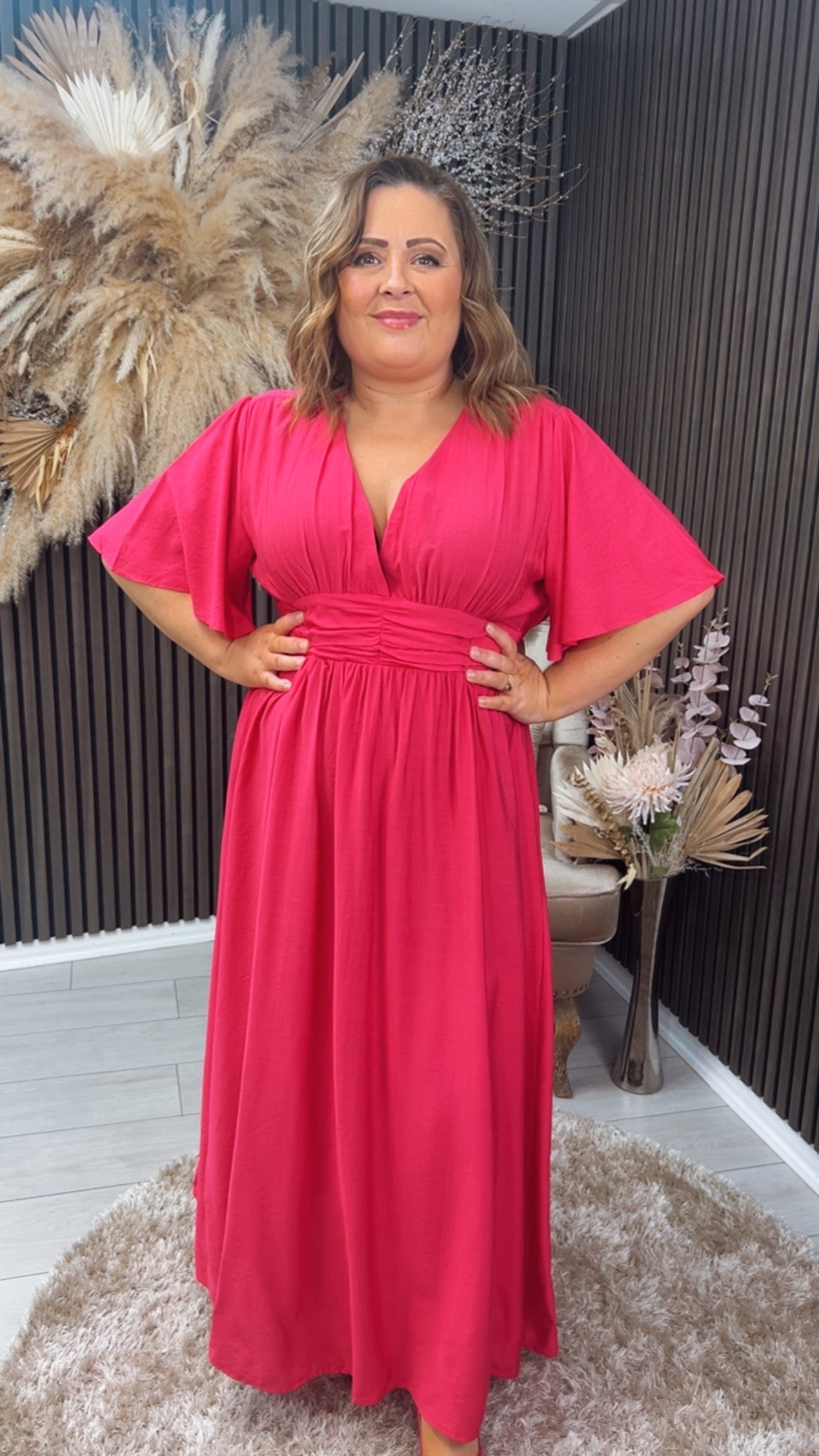 SARAH DRESS - FUCHSIA