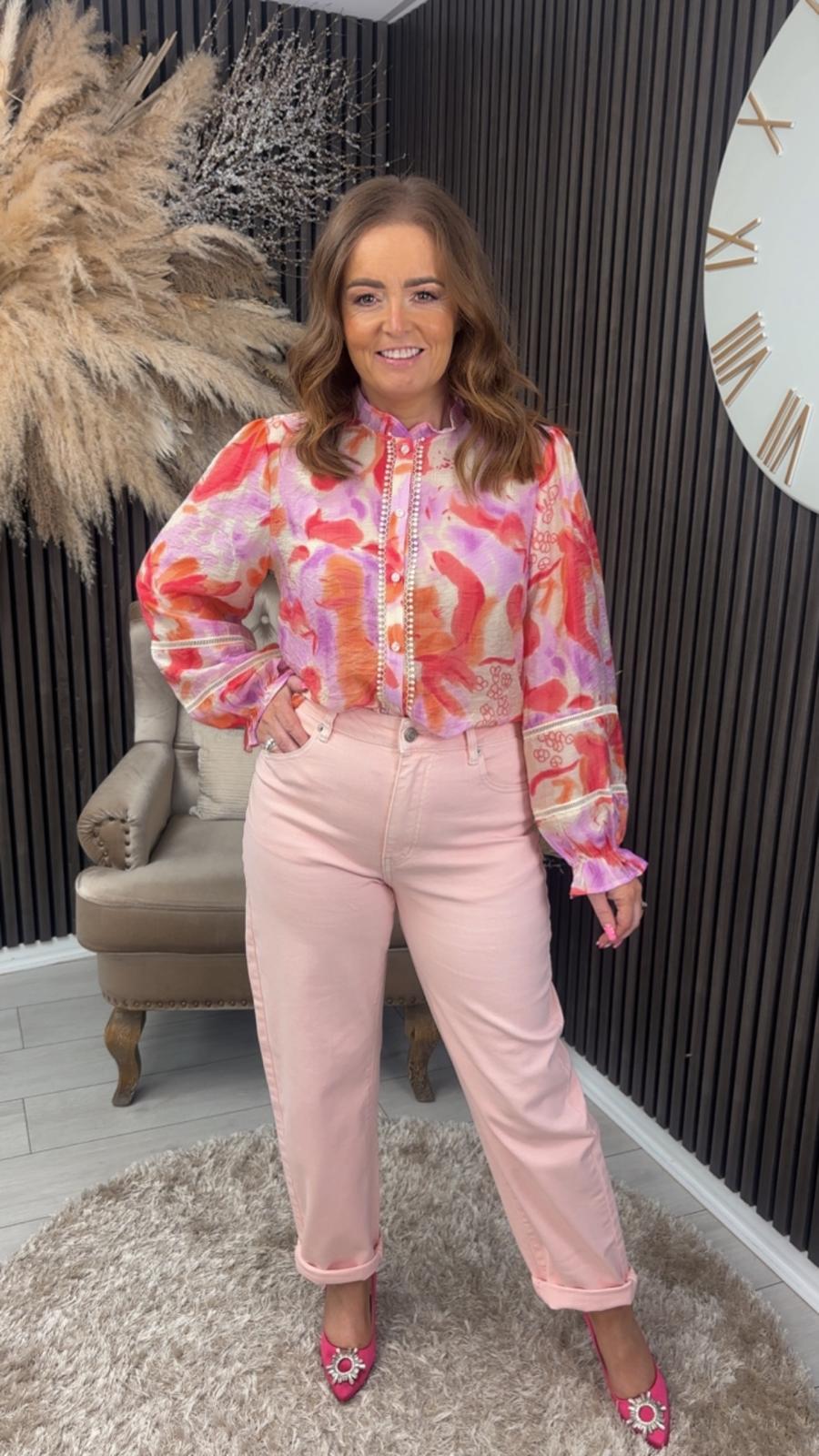 CASEY SHIRT - PINK/LILAC
