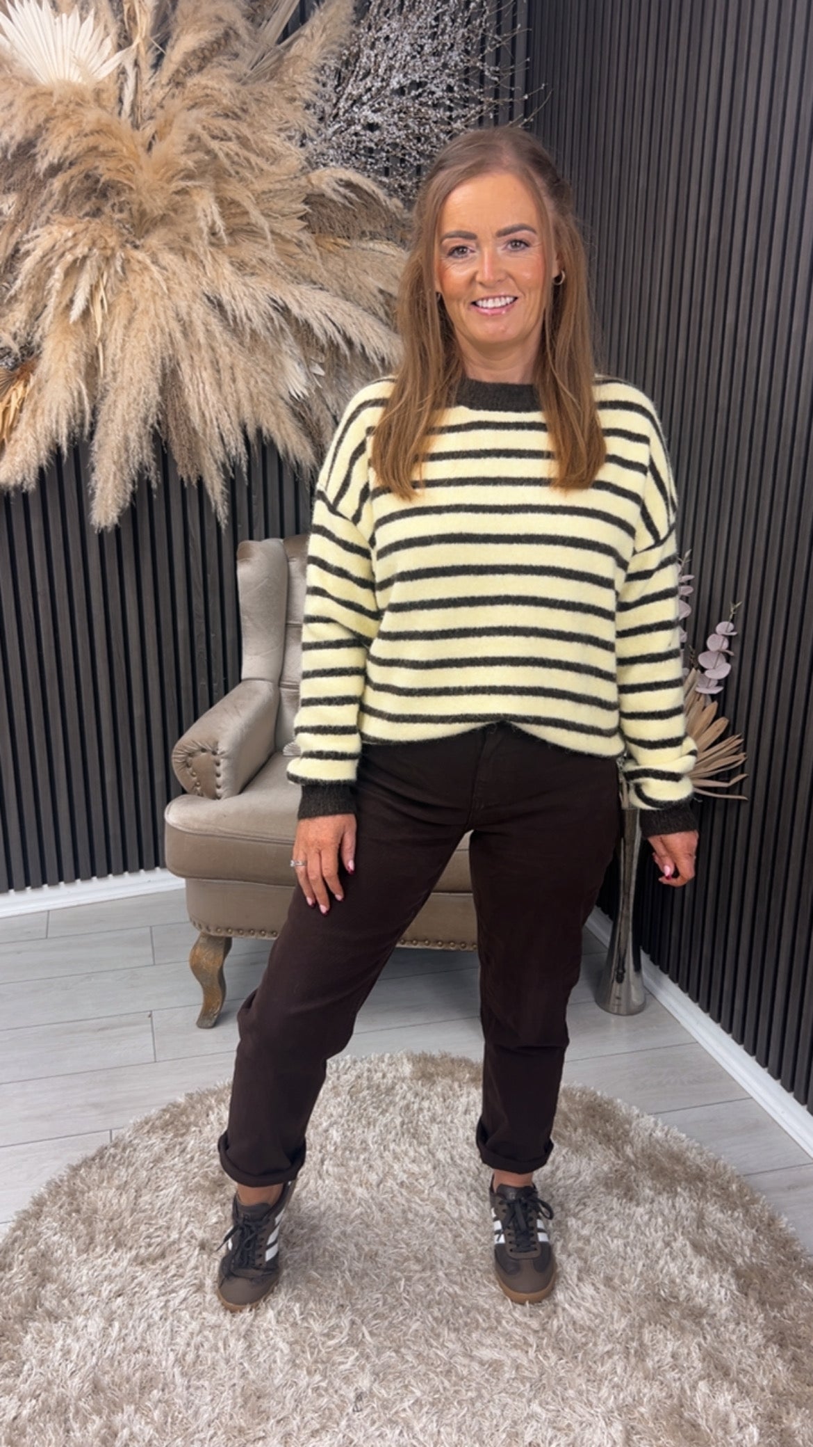 SARAH JUMPER - YELLOW/BROWN