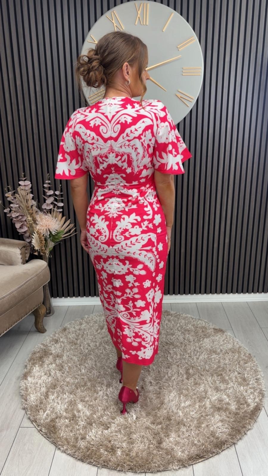 JOCELYN DRESS - PINK/WHITE