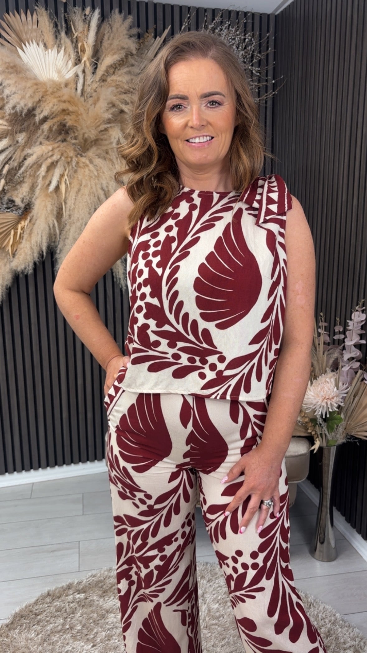 CATHY TOP - BURGUNDY