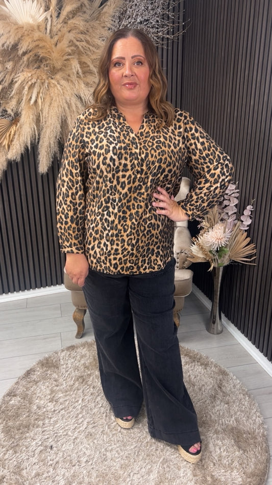ANGELA TOP - LEOPARD PRINT