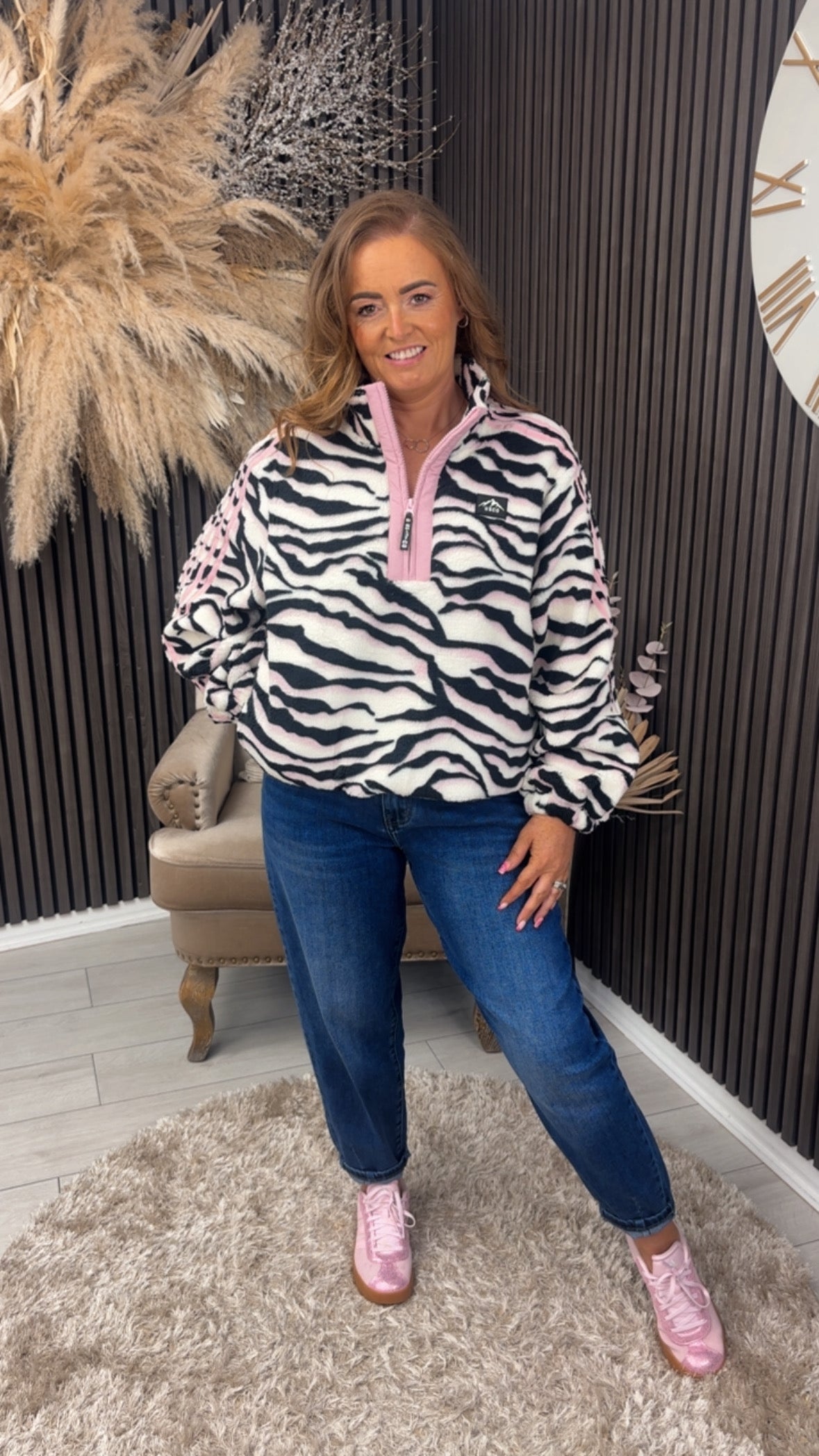 THELMA FLEECE - ZEBRA