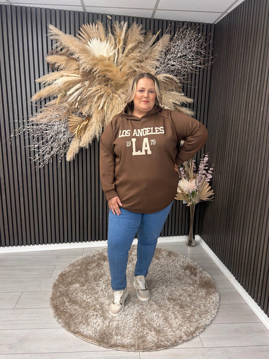 GIANNA HOODIE - BROWN