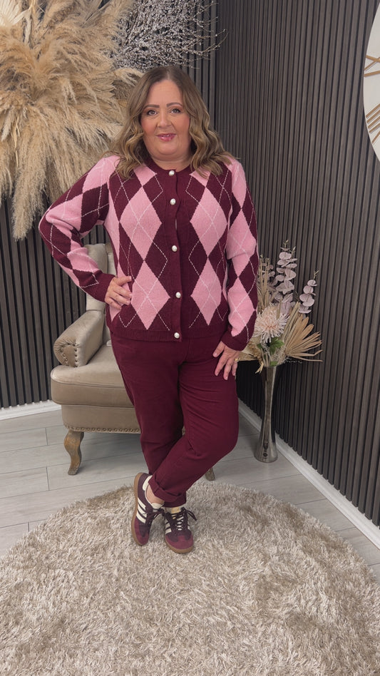 MARTY JEANS - BURGUNDY