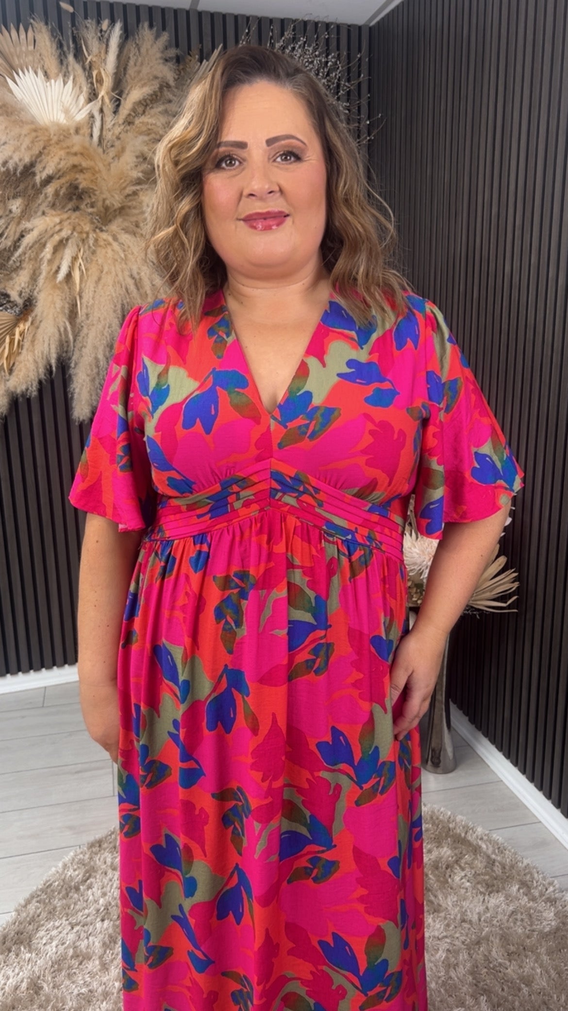 ROISIN DRESS - PINK/BLUE