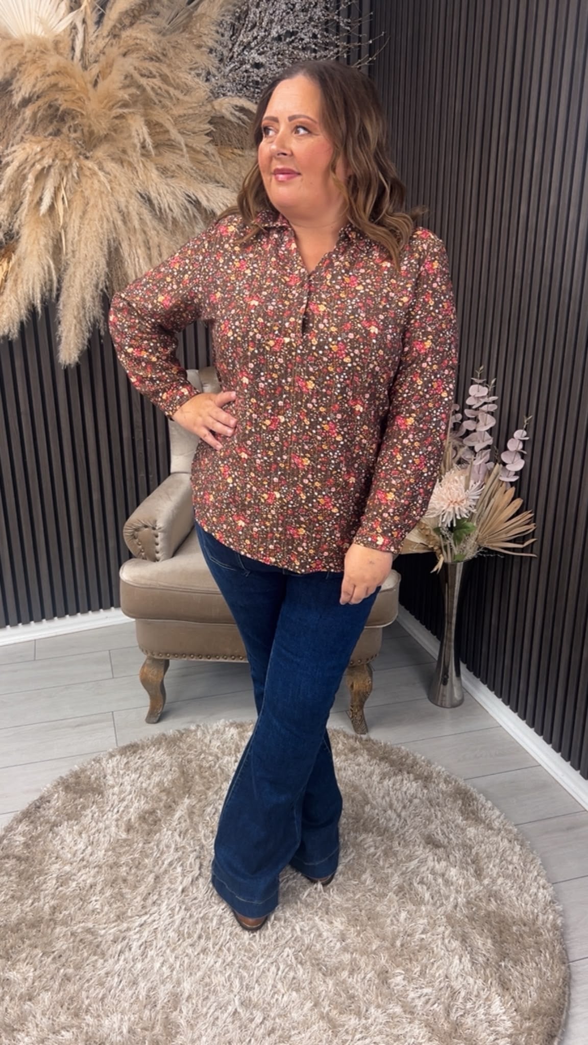 GINNIE BLOUSE - BROWN