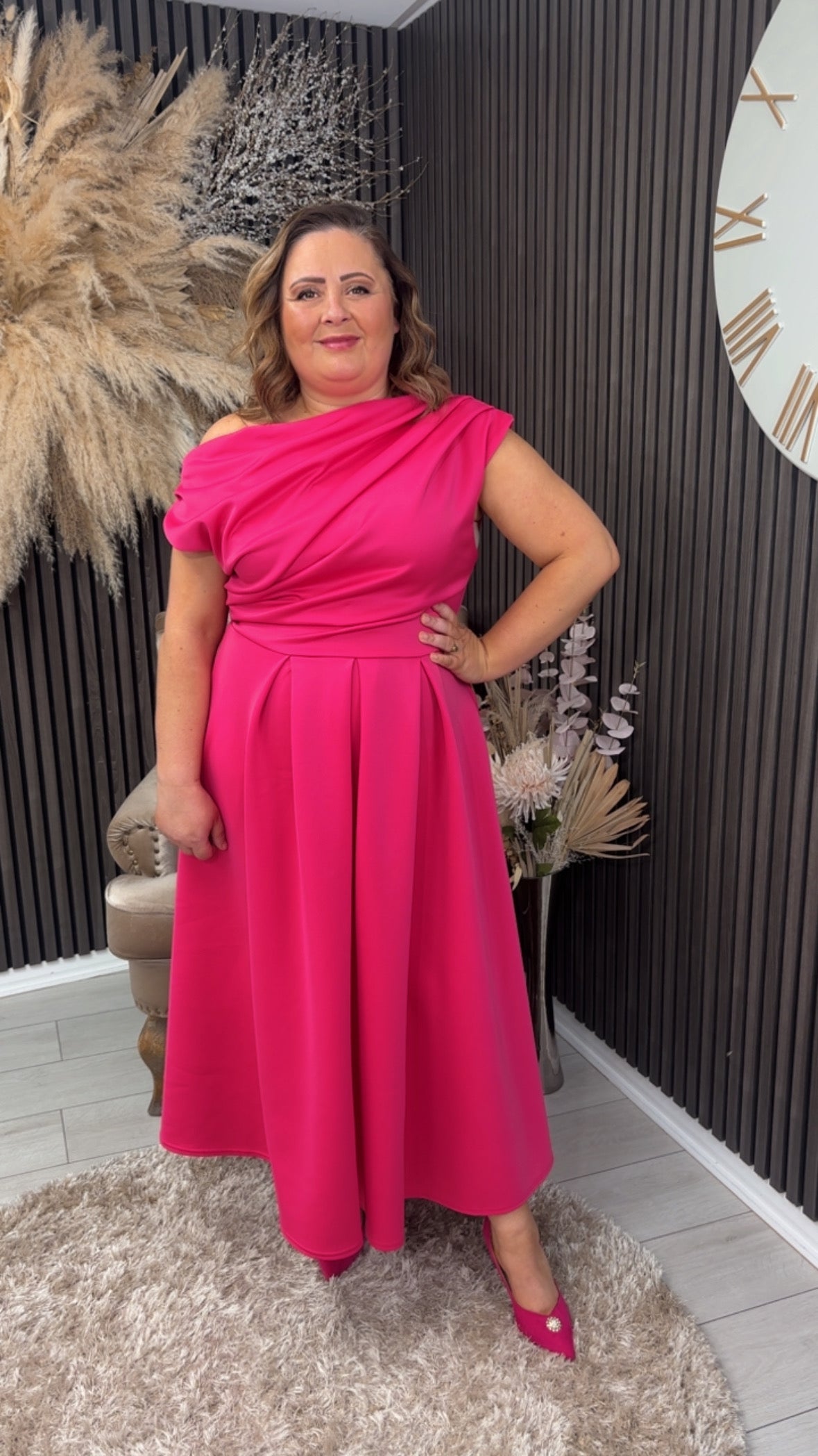 BETTY DRESS - HOT PINK