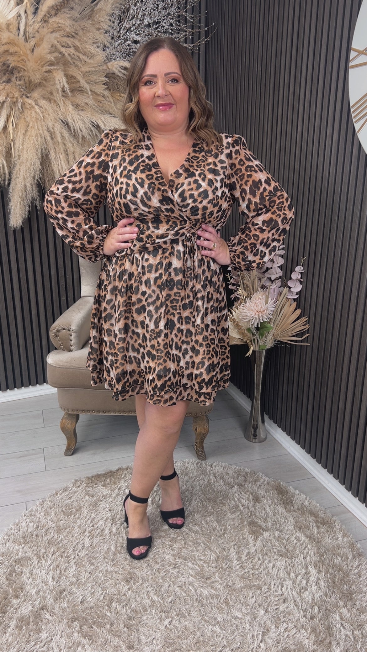 CASSIE DRESS - LEOPARD PRINT