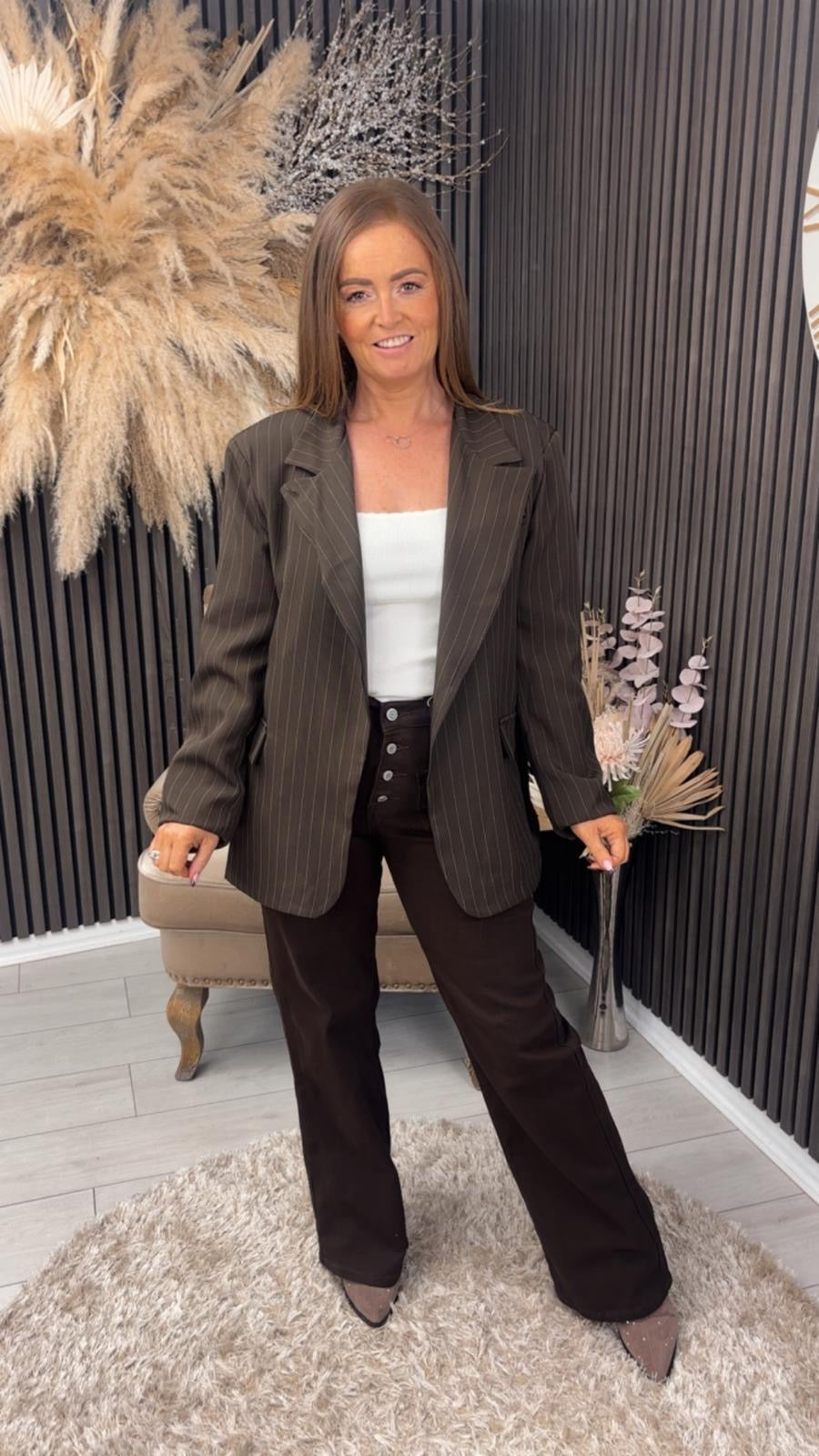 PAULETTA BLAZER - BROWN