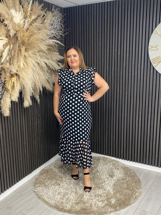 HANNAH DRESS - BLACK SPOT