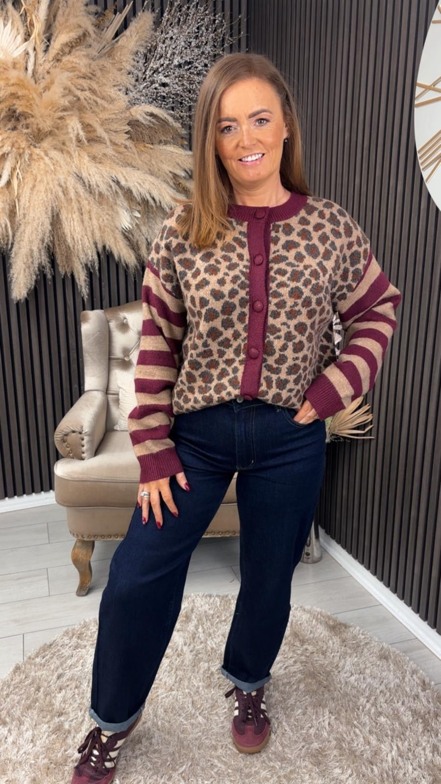 GIGI CARDIGAN - LEOPARD PRINT